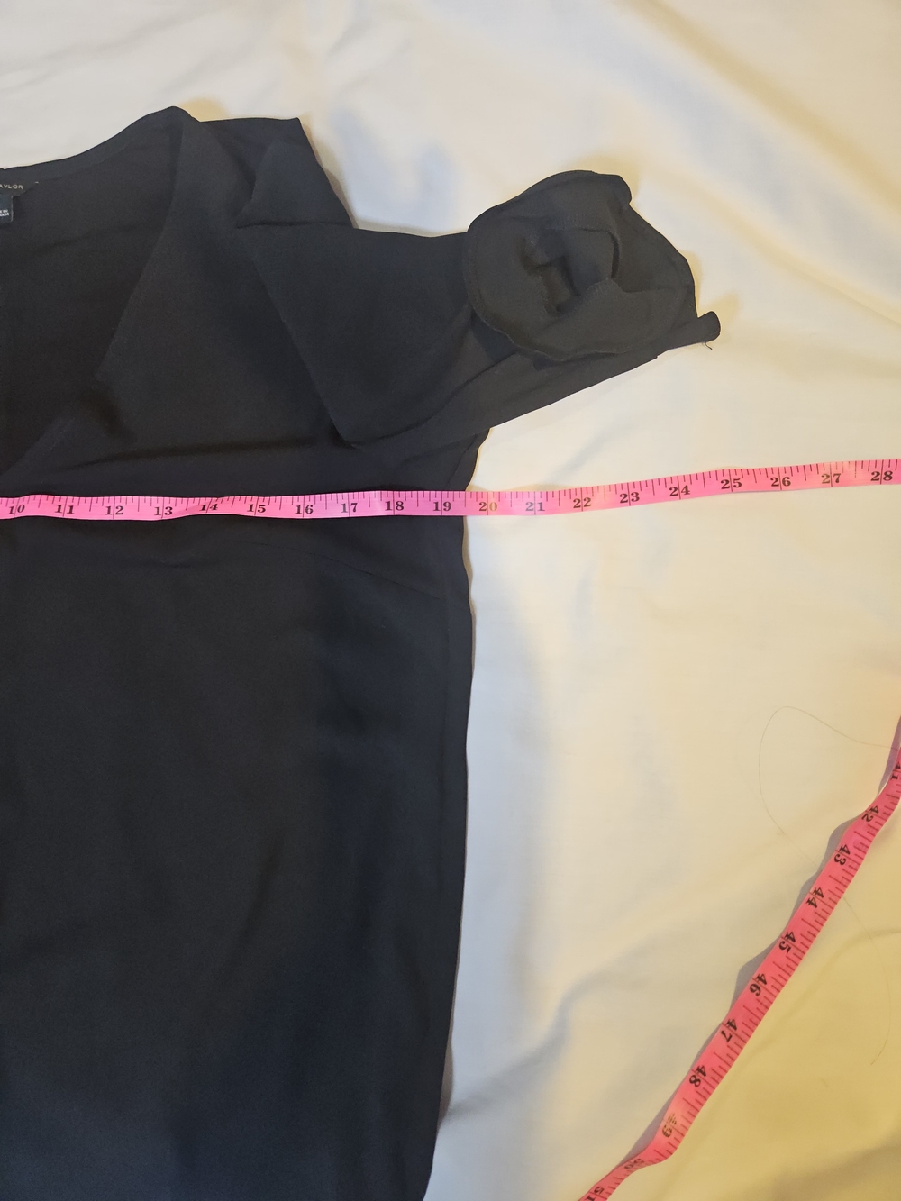 Ann Taylor Black V-Neck Short Sleeve Blouse - Picture 6 of 6